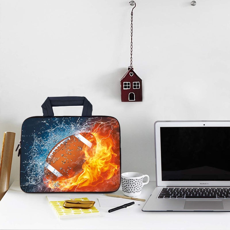 AMARY14 15 15.4 15.6 inch Laptop Handle Bag Computer Protect Case Pouch Holder Notebook Sleeve Neoprene Cover (Football) - Image 4